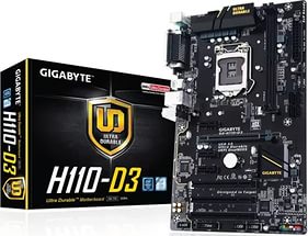 Материнская плата Gigabyte GA-H110-D3 (RTL) S-1151 H110