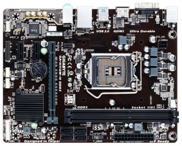 Материнская плата Gigabyte GA-H110M-H DDR3