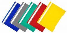 Папка-скоросшиватель Бюрократ ЭКОНОМ прозрачный верхний лист ассорти (PSE20/1) А4