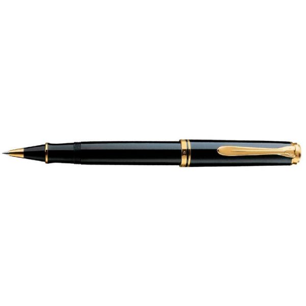 Ручка роллер Pelikan Souveraen R 400 коробка подарочная черный с золотом PL997486