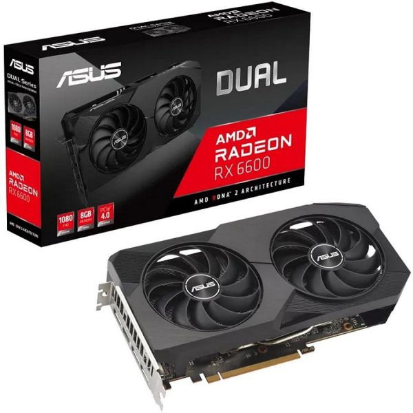 Видеокарта ASUS PCI-E 4.0 DUAL-RX6600-8G , 8 Гб, GDDR6